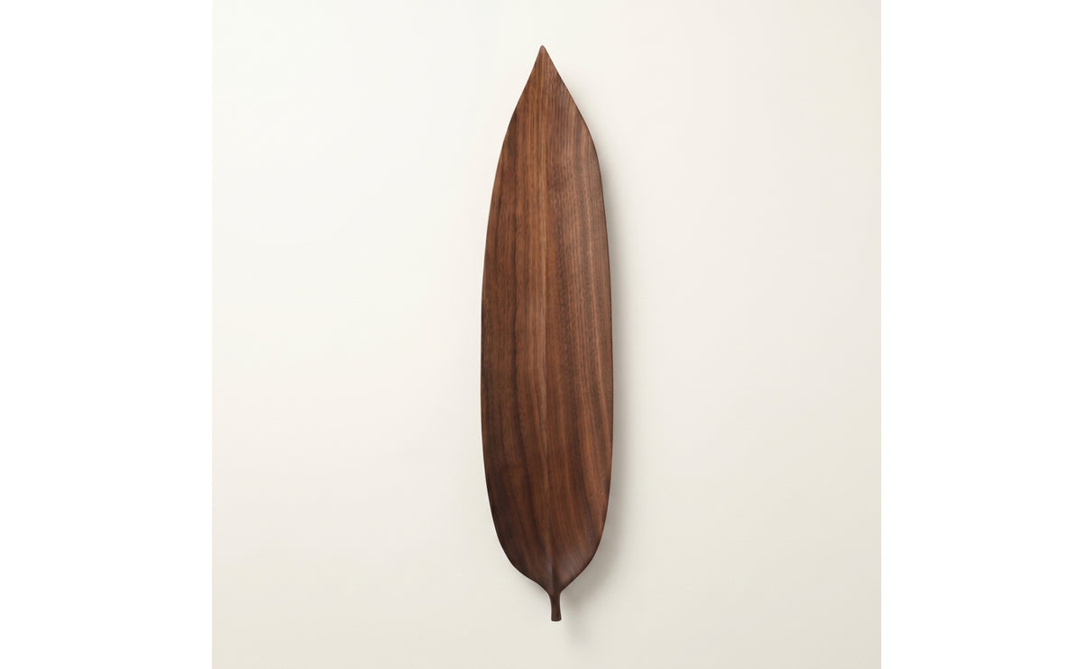Leaf-Shaped Serving Tray Decorative Leaf-Shaped Tray Narrow Wooden Platter for Simplicity Lovers, Tabletop Decor