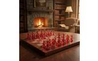 16 Pieces Multiple Colors Available Transparent Chess Pieces Lightweight Plastic Chessmen Portable Board Game Accessory Includes Storage Bag for Beginners