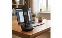 Dect Phone Set Slim Design Black Cordless Telephone Cordless Handset Speaker Grille Charging Base Small Display