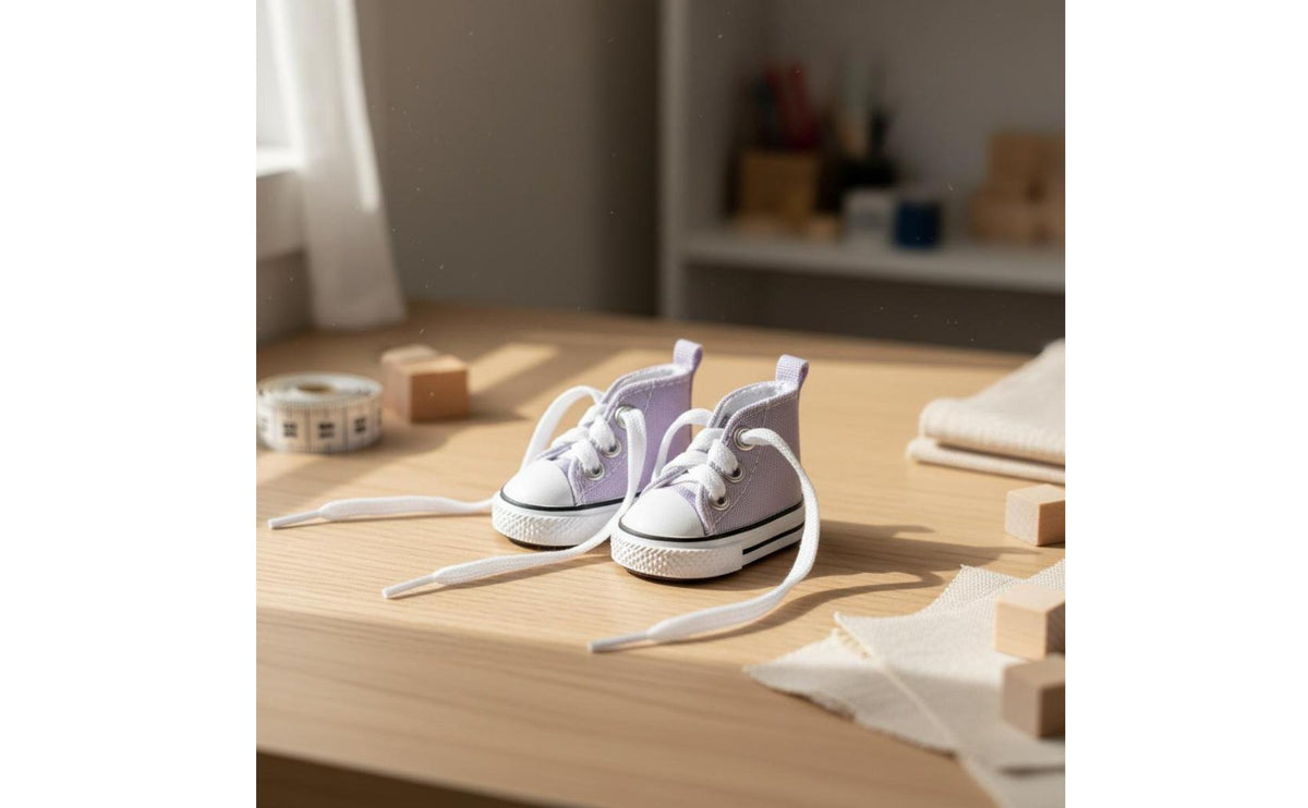 BJD Doll Shoes Classic Sporty Design Doll Canvas Shoes Dress-up Accessory Miniature Sneakers for Kids