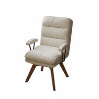 Sofa-Like Comfort Upholstered Swivel Armchair Multi-Use Desk Chair With Armrests Accent Seat Noiseless Rotation for Students, Office Workers, Adults, Study Room, Bedroom