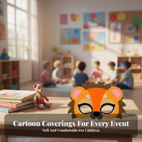 Elastic Strap fabric creature Halfface covering Easy to Wear Role-Play prop universal size Costume Accessory Lightweight for Children, Preschoolers, Storytelling sessions, School events, Birthday Parties, Photo Shoots