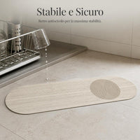 Japanese Style Diatomaceous Earth Absorbent Kitchen & Bath Mat, Non-Slip Quick Dry Floor Mat