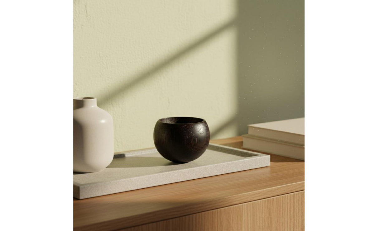 Eco-Friendly Wooden Essential Oil Dispenser Artisanal Wood Aroma Dispenser Bowl Waterless House Decoration Portable for Bedroom