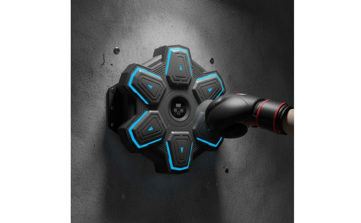 Music Boxing Machine Connection Wall Mounted Boxing Built-in Speakers Smart Electronic Punching Pad for Adults, Beginners, Home Gym