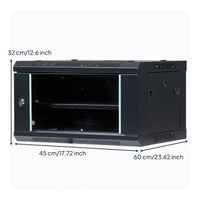 Cold-Rolled Steel Construction Wall Mount Network Cabinet Lockable Door Wall Mount Server Rack Good Heat Dissipation 19-Inch Network Cabinet Adjustable Shelf