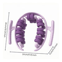 Textured Rollers Circular-Shaped Calf Roller Adjustable Frame Calf Massage Roller Double-Layer Design Manual Leg Massager Handheld