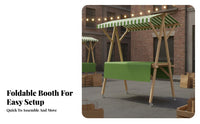 Easy Installation Foldable Market Stand Multi-Purpose Foldable Vendor Cart Long-Lasting Farmers Market Display Stand Strong Load-Bearing for Artisans, Small Business Owners, Caterers, Night Markets, Outdoor Events, Temporary Shops, Shopping Malls