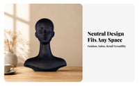 Hairpiece Stand Bust PVC Mannequin Head Bust Abstract Design for Shop Window