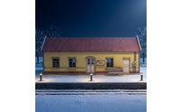 Miniature Station Building Assembly Kit Historic Railway Station Building Display Collectible for Collectors