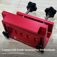 Aluminum Alloy Angled Hole Drilling Jig Metric & Imperial Scale Oblique Hole Long-Lasting Metal Construction for Cabinet Makers, Workshop