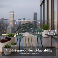 European and design Ornate Single Armchair Rustresistant Outdoor Furniture Weather-Resistant Garden Chair long-lasting Frame for residents, Adults, Balcony, Courtyard, Backyard, Porch
