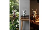 Resin Fairy Statue Seated Fairy Figurine Garden Textured for Plant Displays
