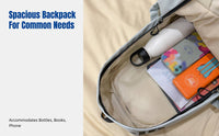 Minimalist Urban Backpack, Lightweight Nylon School Bag, Korean Style, Water-Resistant, Large Capacity, Unisex, for Students