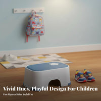Non-Slip 2-Step Stool Sturdy Construction Two-Level Stepper Long-Lasting children's Furniture Strong Load-Bearing for Toddlers, Parents, Bathroom, Entryway, Potty Training, Nursery