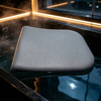 Bathtub Pillow with PU Finish Gray Bath Support Cushion Textured for Adults