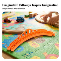 Interlocking Curved Ramp Track Plastic Arched Track Extension