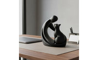 2 Pieces Abstract Couple Statue 3D Printed Desktop Figurine Minimalist Design