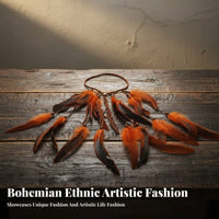 Bohemian Feather Headdress Feathers Feather Headband Versatile Ethnic Design Hair Accessory for Women, Girls, Festivals, Themed Events, Parties