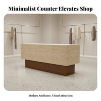 Clothing Store Island Table Multi-Use Modern Cashier Counter Sturdy Construction Merchandise Display Cabinet for Retailers, Boutiques, Salons