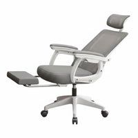 Lumbar Support Ergonomic High-Back Recliner with Footrest Adjustable Headrest Ergonomic Reclining Chair with Footrest Office Furniture for Executives, Remote Workers, Students, Napping, Study Room, Gaming Setup