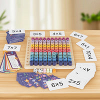 Multiplication Board Wooden Multiplication Game Board Fun for Children