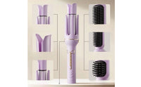 Multi-Use Hair Styling Tool Multifunctional Hair Styling Tool with Brush Attachment Handheld Interchangeable Waving Rod for Beginners, Home, Dorm