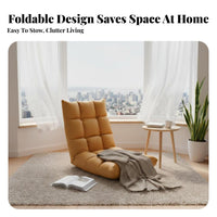 Foldable Design Adjustable Floor Lounger Space Saving Adjustable Backrest Floor Chaise Multi-Functional Tatami Sofa Comfortable Padding for Apartment Dwellers, Students, Bay Window, Small Apartments, Relaxing, Bedroom