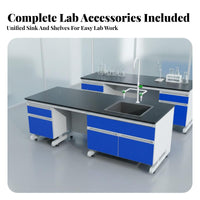Alloy Lumber Experiment Table Harsh and Alkali Resistant Lab Workbench Strong Load-Bearing Lab Workstation for Researchers, School, Factory