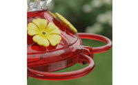 Decorative Hummingbird Feeder Easy to Hang Hanging Hummingbird Feeder Wide Mouth Outdoor Bird Waterer Leak-Proof for Patio, Yard