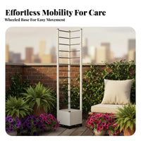 Space Saving Vertical Garden Planter Easy Assembly Planter Box with Trellis Weather Resistant Mobile Plant Stand Integrated Design for Patio & Balcony Gardeners, Apartment Dwellers, DIY Enthusiasts, Living Room, Indoor Areas, Backyard, Deck