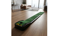 Golf Putting Mat with Ball Return Alignment Markings Putting Mat with Automatic Ball Return Portable Compact for Golfers, Home