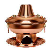 Copper Hot Pot for Charcoal, 20-40cm, Single or Dual