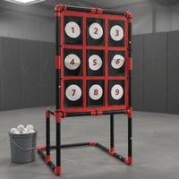9 Pocket Pitcher Training Equipment Portable 9 Hole Pitching Net Foldable Baseball Pitching Target for Backyard