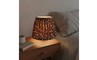 Compact Pleated Textile Table Lamp Cute Pleated Shade Lamp Easy Assembly Farmhouse Design Night Light for Guesthouse