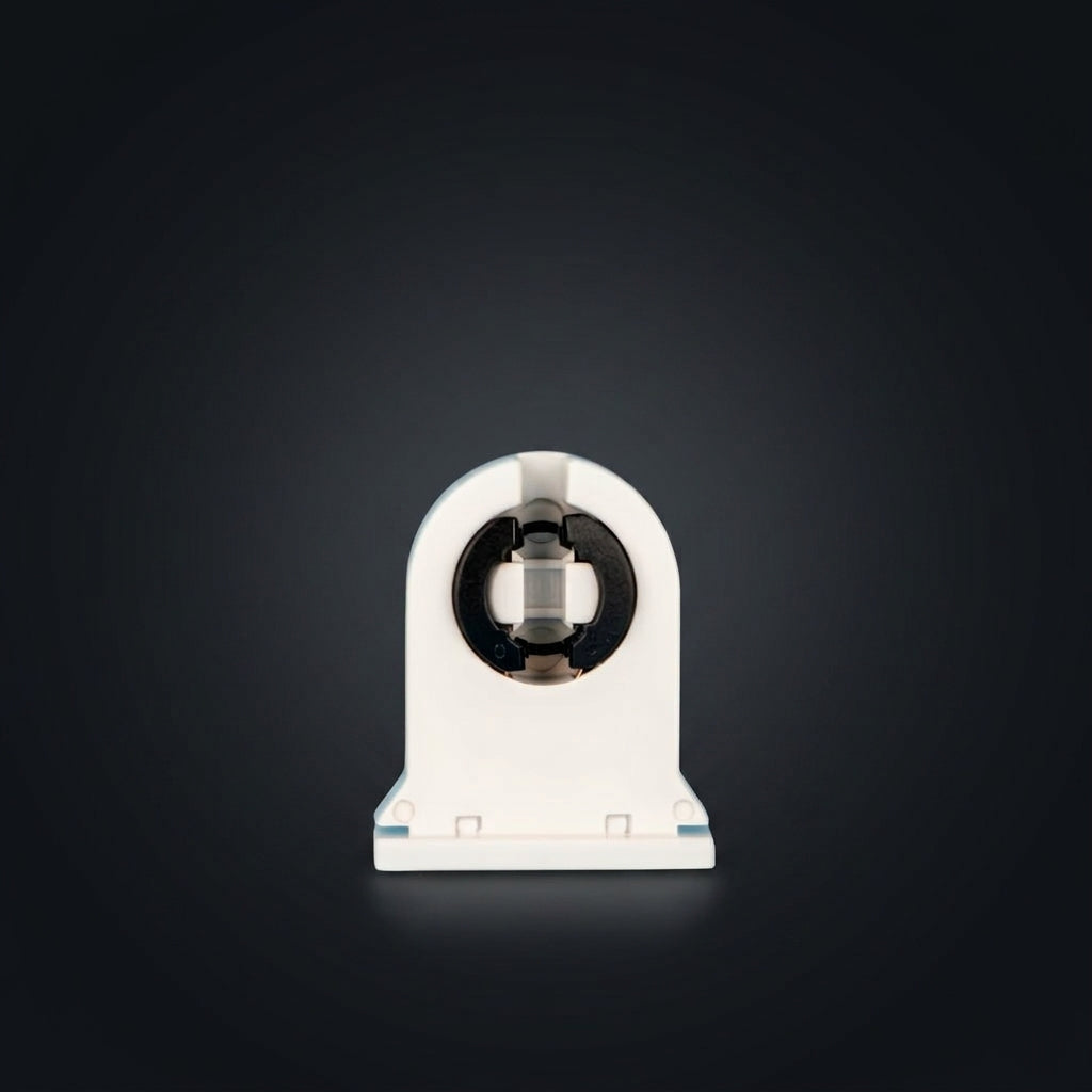 Home Office T8 Fluorescent Lamp Holder for Single Tube Aging, Customizable G13 Socket with 2A Rated Current, Non-Shunted Fill Light, Push-in