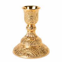 Pedestal Candle Holder Ornate Tabletop Candle Holder Metal Candlestick Cutout Decor Decorative for Decorators, Dinner Table