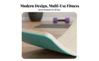 Wooden Balance Board Core Strength Training Balance Exercise Board Wood for Adults, Young Children, Home Gym, Indoor, Playroom
