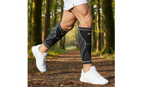 Breathable Calf Sleeve Elastic Shin Guard Sleeve Lightweight Sports Protection Anti-Slip for Men, Women, Basketball, Soccer, Running, Hiking