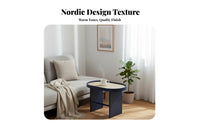 Nordic Design Oval Cane-Topped Side Table Woven Top Compact End Table with Storage Minimalist Design Nightstand Multi-Purpose for Homeowners, Apartment Dwellers, Students, Living Room, Bedroom, Balcony, Office