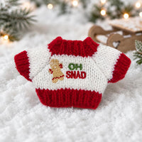 1/12 BJD Doll Christmas Embroidered Sweater Hat Set Plush Doll Pendant Accessory