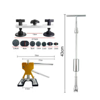114 Pieces Bridge Style Paintless Dent Repair Kit Metal and Plastic Car Dent Repair Set Suction Cups