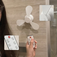 Compact Wall-Mounted Fan with Light spaceSaving Wall Fan with Light Memory Function Natural Breeze Mode for Bathroom