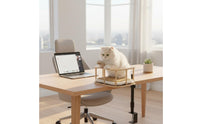 Desktop Cat Perch Bed Rotating Cat Desk Perch Liftable Pet Accessory for Desktop, Indoor
