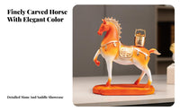 Chinese Prosperity Steed Statue Housewarming Gift Prosperity Steed Ornament Chinese Good Luck Ornament for Office, Living Room, Entrance