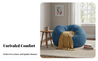 Oversized Cushiony Floor Seat Cover Cushiony Texture Giant Cushiony Floor Seat Cover Snug Soft Seating for Grown-Ups, Families