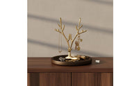 Golden Deer Key Holder Light Luxury Design Branch Rack Storage Tray for Bedroom
