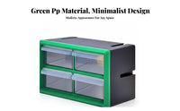 Transparent Drawers Stackable Small Parts Drawer adaptable Design Multi-Drawer Sorting Cabinet vertical surfaceMountable Hardware Storage tag holder slots for DIY devotees, Professionals, Workshop, Garage, Repair Shop, Craft Room