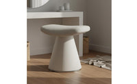 Vintage Inspired Swivel Vanity Stool Space-Saving Swivel Vanity Chair High-Density Foam Cushion Cone Base Makeup Chair Sturdy Construction for Bedroom