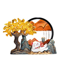 Desk Ornament with Drifting Sand Translucent Moving Sand Art Dynamic Tabletop Display for Living Room